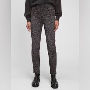 GAP vintage slim sky high jeans in leopard